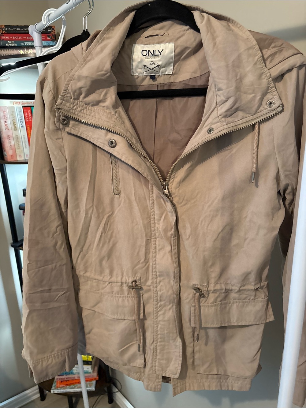 ONLY Lightweight Utility Jacket in Taupe